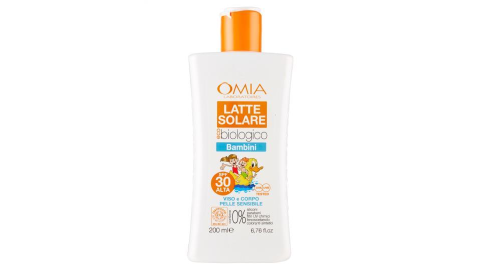 Omia Laboratoires eco biologico Latte Solare Bambini Viso e Corpo SPF 30 Alta