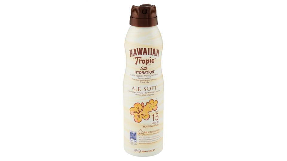 Hawaiian Tropic Silk Hydration Protezione solare a spray continuo Air Soft SPF 15 Media