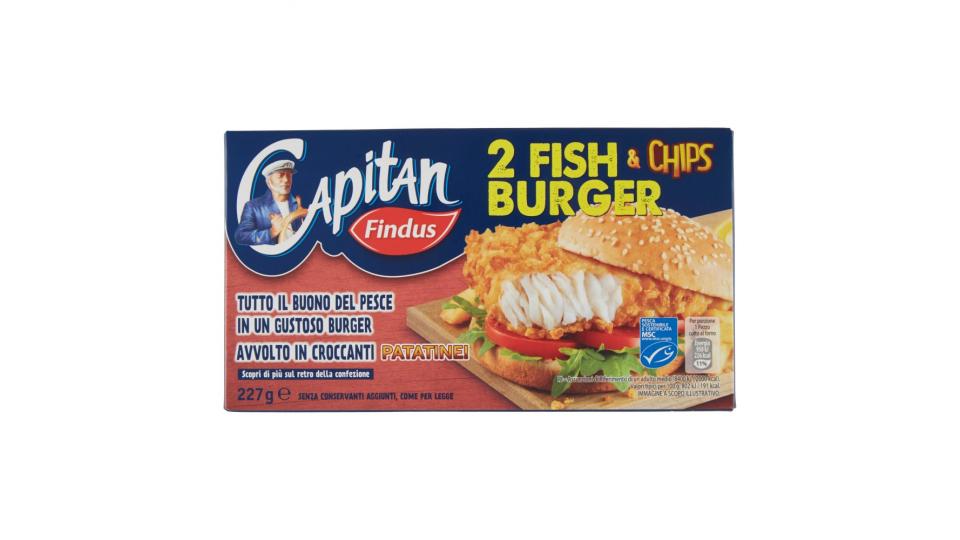 Capitan Findus Fish Chips Burger