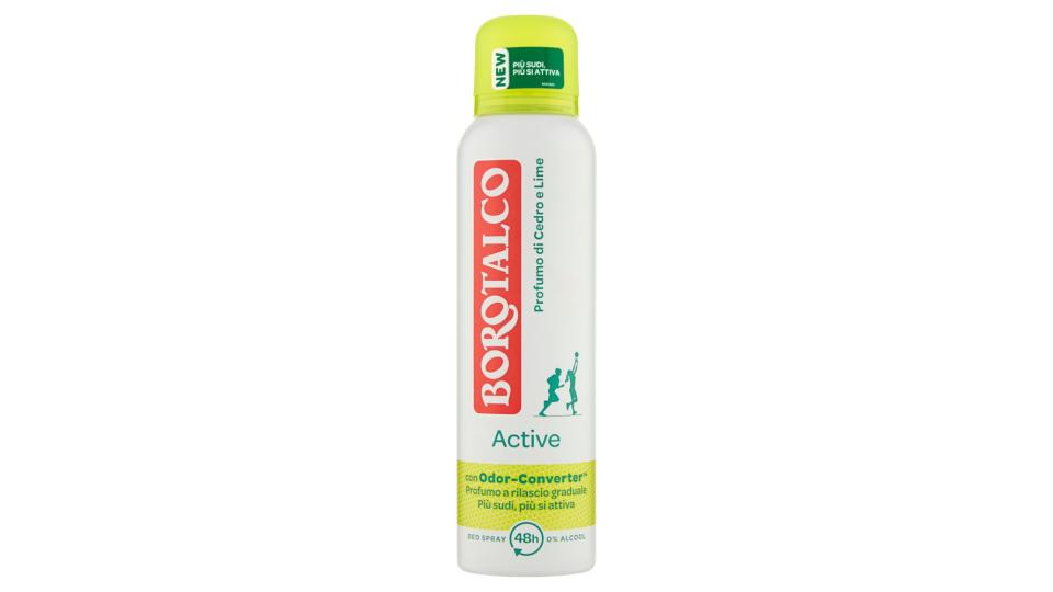 Borotalco Active Profumo di Cedro e Lime Deo Spray 0% Alcool