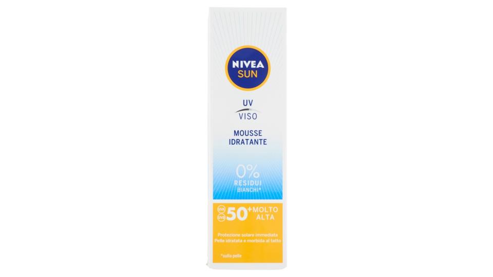 Nivea Sun UV Viso Mousse Idratante FP 50+ Molto Alta