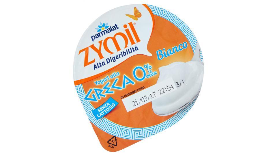 zymil Alta Digeribilità Yogurt alla Greca 0% di Grassi Senza Lattosio Bianco