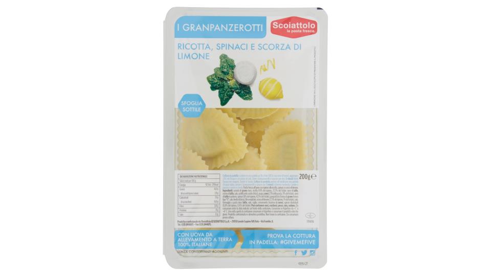 Scoiattolo i Granpanzerotti Ricotta, Spinaci e Scorza di Limone