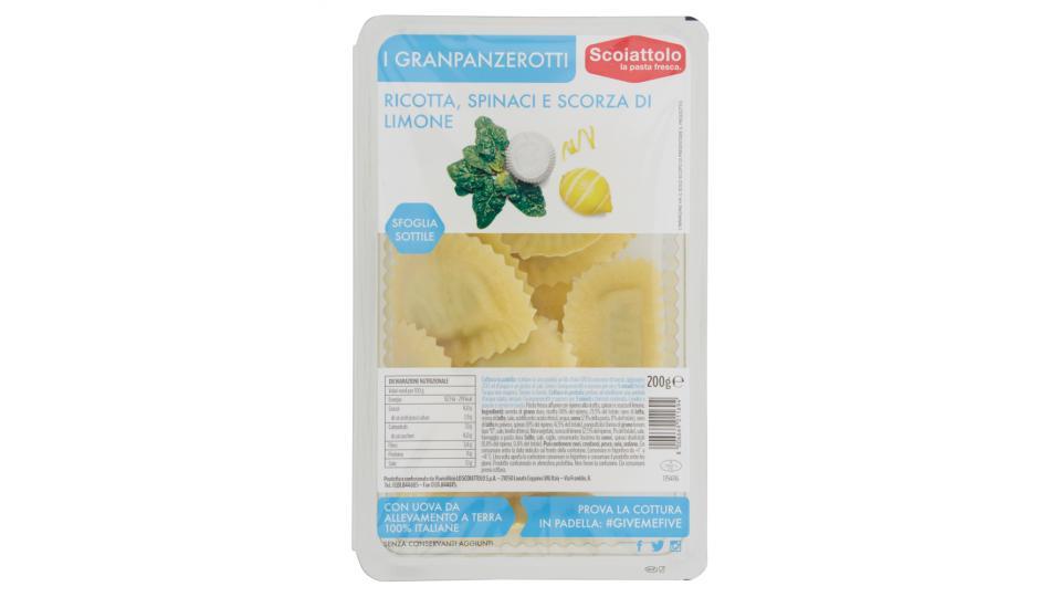 Scoiattolo i Granpanzerotti Ricotta, Spinaci e Scorza di Limone