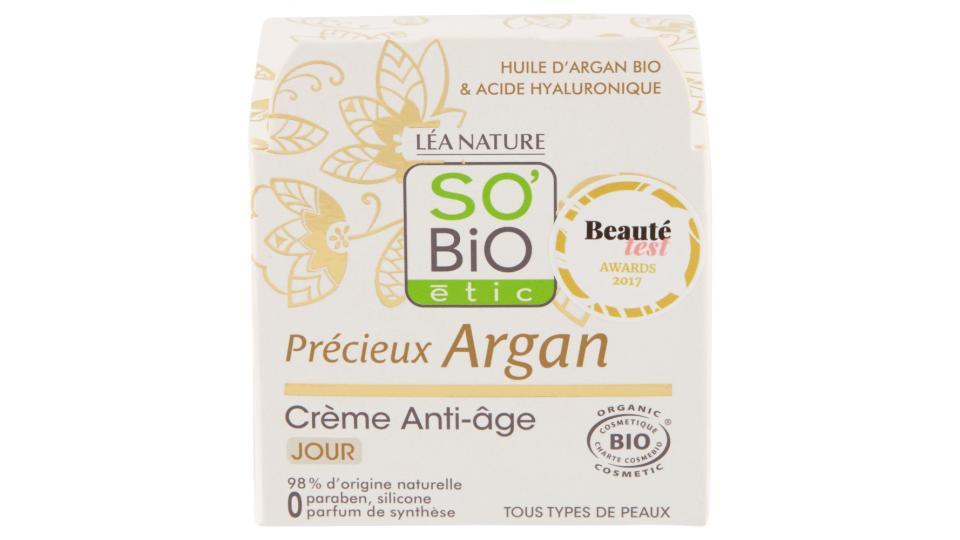 SO'BiO étic Précieux Argan Crème Anti-Âge Jour Tous Types de Peaux