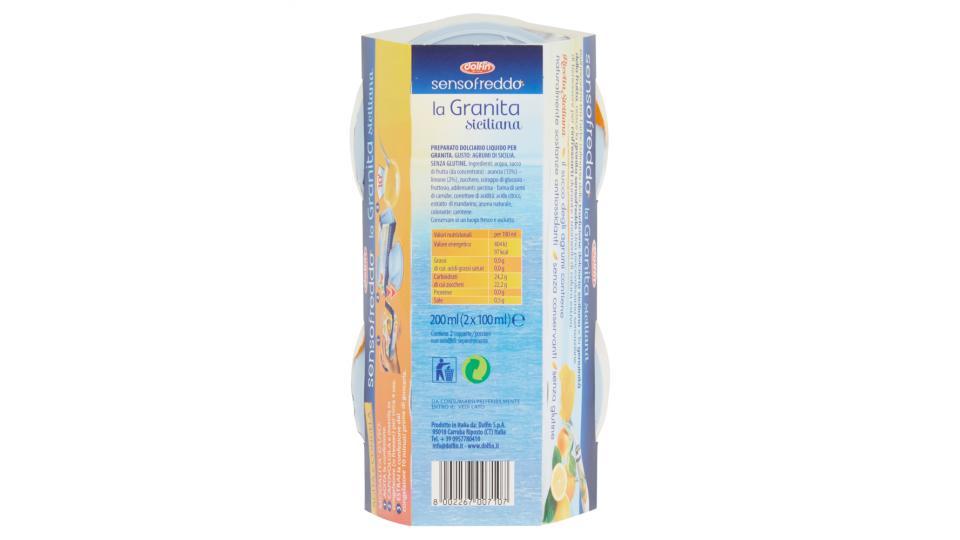 dolfin sensofreddo la Granita siciliana con succo di agrumi di Sicilia
