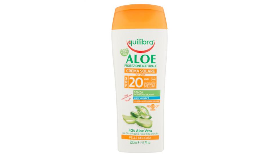 equilibra Aloe Crema Solare SPF 20 Pelle Delicata