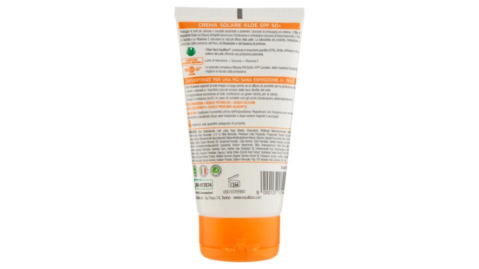 equilibra Aloe Crema Solare SPF 50+ Pelle Delicata