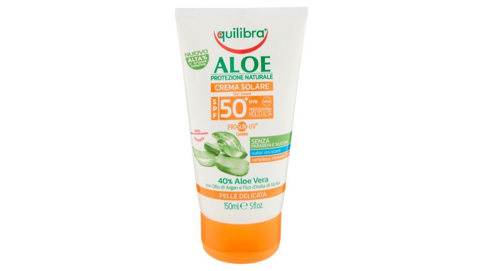 equilibra Aloe Crema Solare SPF 50+ Pelle Delicata