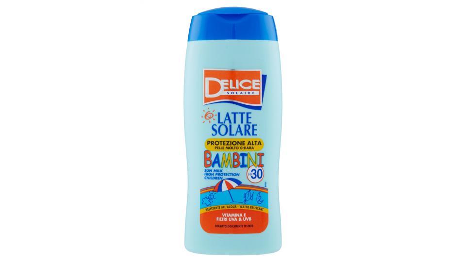 Delice Solaire Latte Solare Bambini Protezione Alta FP30