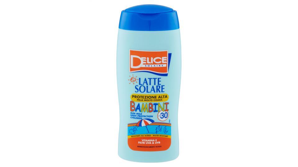 Delice Solaire Latte Solare Bambini Protezione Alta FP30