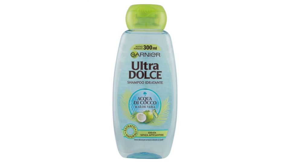 Garnier Ultra Dolce Shampoo Acqua di Cocco & Aloe Vera per capelli ruvidi e disidratati
