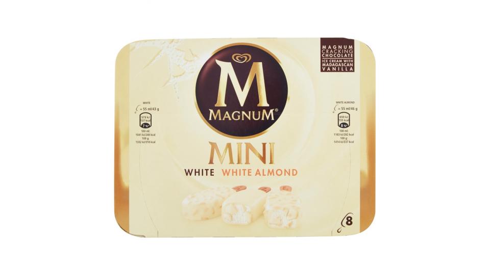 Magnum Mini Bianco e Mandorla 8 gelati