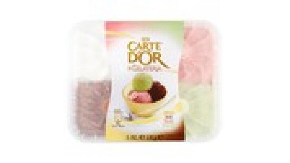 Carte D'Or La Gelateria Vaniglia-Cacao-Fragola-Pistacchio