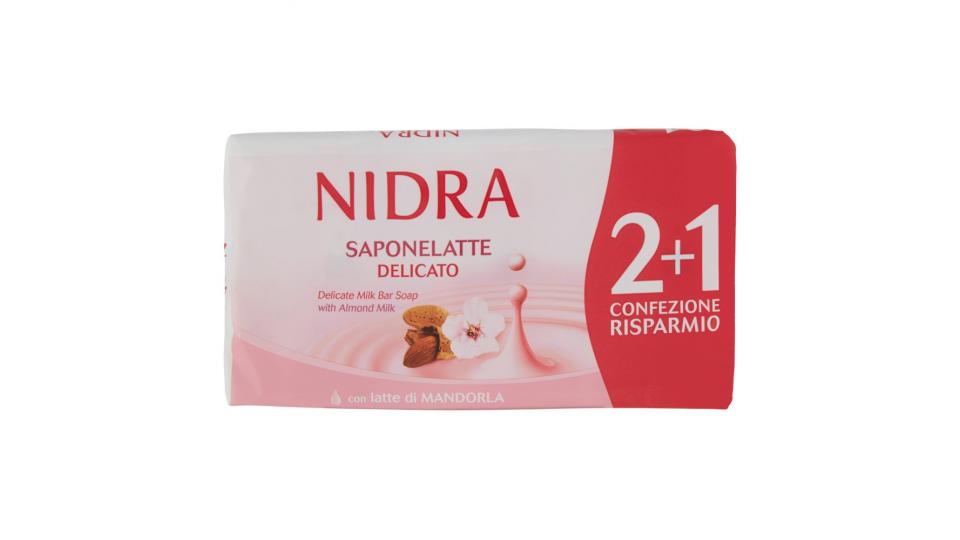 Nidra Saponelatte Delicato con latte di Mandorla