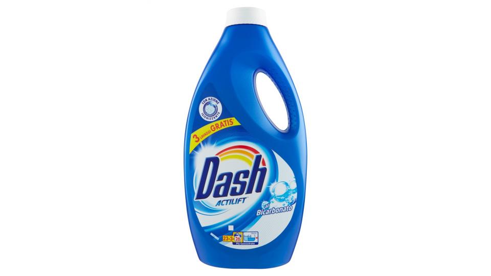 Dash Detersivo Liquido Lavatrice Bicarbonato 23 Lavaggi + 3 Gratis =