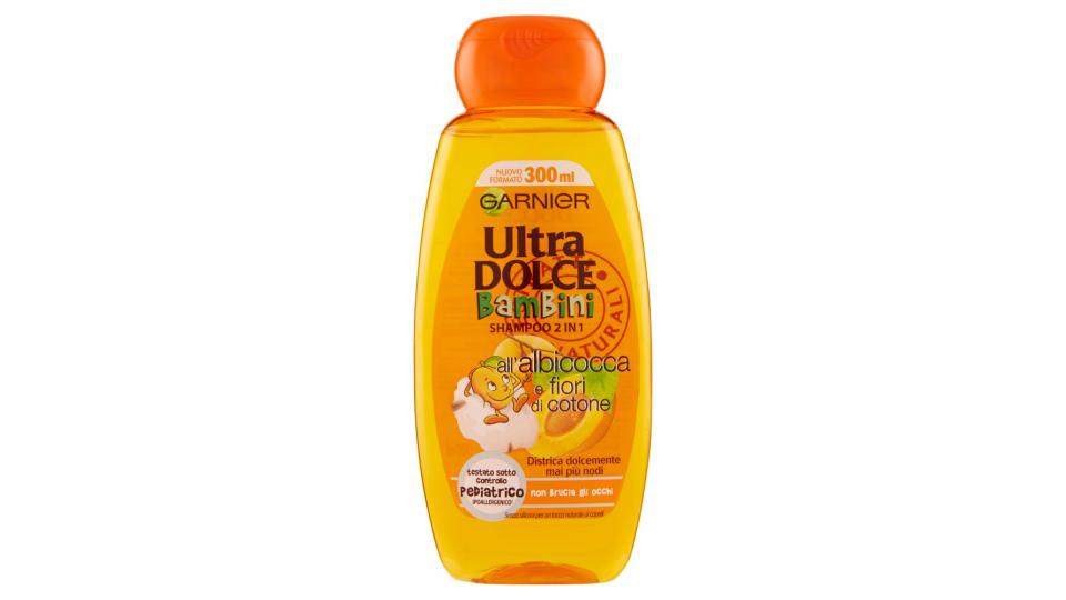 Garnier Ultra Dolce Shampoo 2in1 per Bambini all' albicocca e fiori di cotone