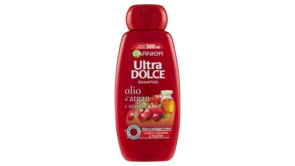 Garnier Ultra Dolce Shampoo all'Olio di Argan e Mirtillo Rosso per capelli colorati