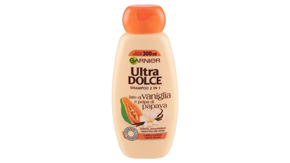 Garnier Ultra Dolce Shampoo 2in1 al latte di Vaniglia e polpa di Papaya per capelli lunghi