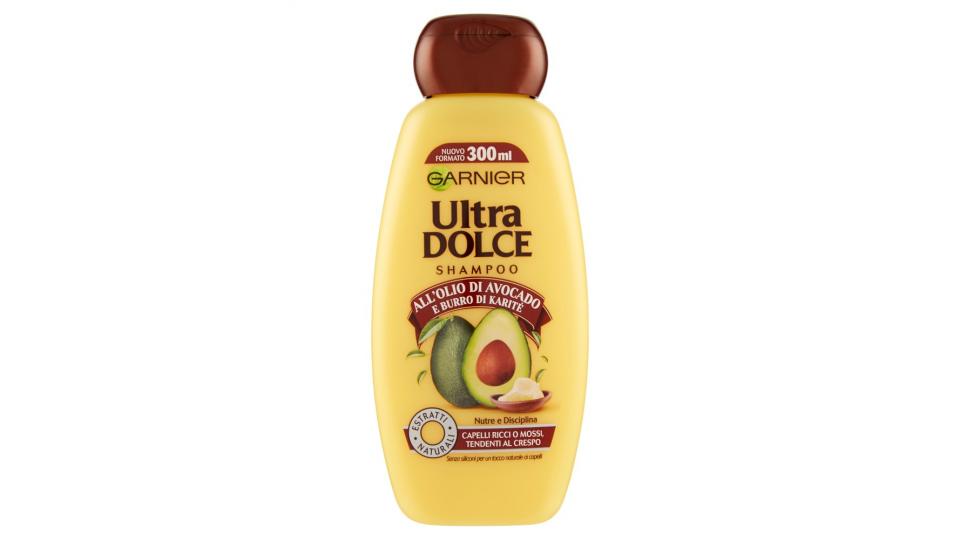 Garnier Ultra Dolce Shampoo all'olio di Avocado e burro di Karité per capelli ricci o mossi