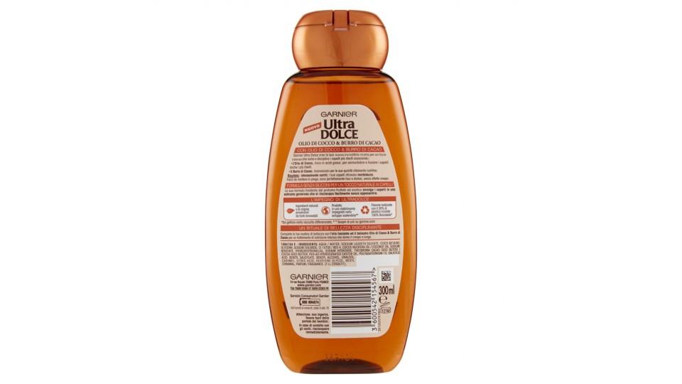 Garnier Ultra Dolce Shampoo all' Olio di Cocco e Burro di Cacao per capelli lisci