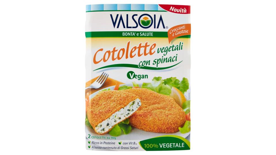 Valsoia Bontà e Salute Cotolette vegetali con spinaci