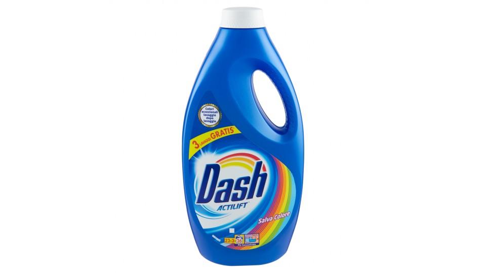 Dash Detersivo Liquido Lavatrice Salva Colore 23 Lavaggi + 3 Gratis =