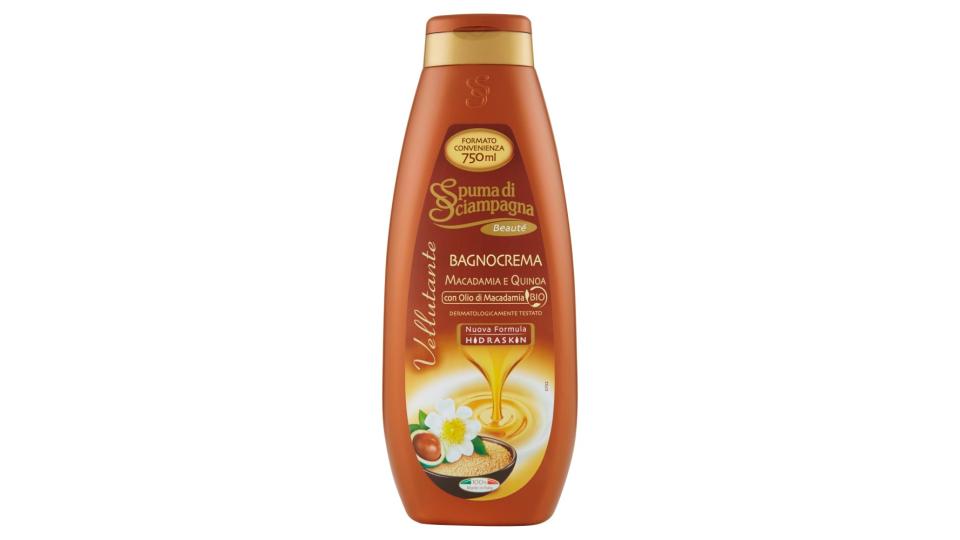 Spuma di Sciampagna Vellutante Bagnocrema Macadamia e Quinoa