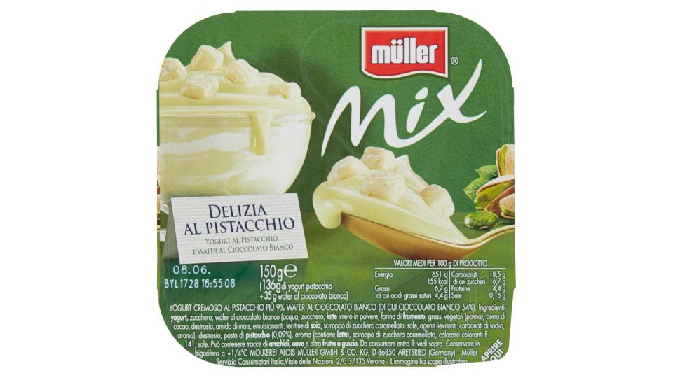 Delizia al Pistacchio Yogurt al Pistacchio e Wafer al Cioccolato Bianco