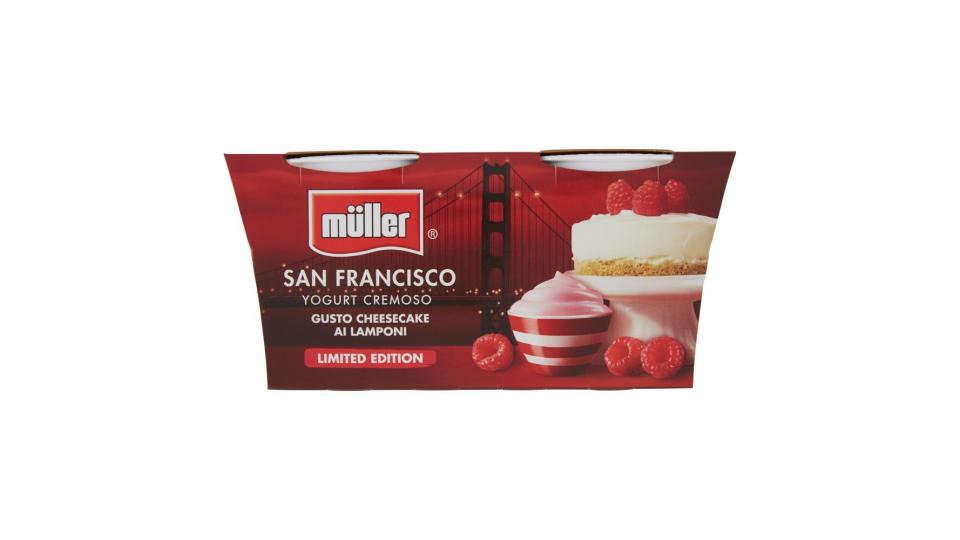 müller San Francisco Yogurt Cremoso Gusto Cheesecake ai Lamponi