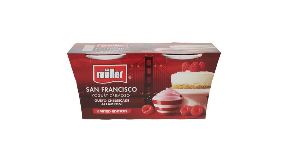 müller San Francisco Yogurt Cremoso Gusto Cheesecake ai Lamponi