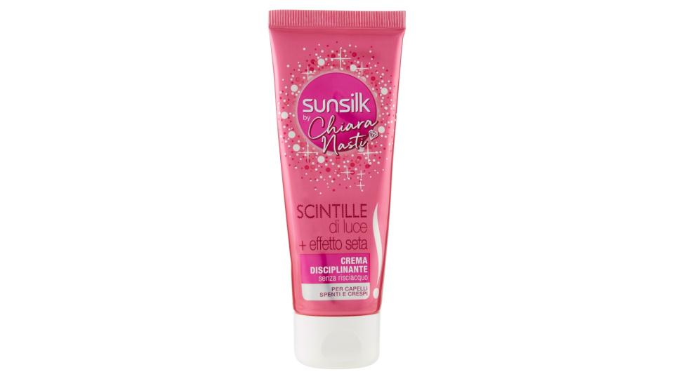 sunsilk Scintille di luce + effetto seta Crema Disciplinante per Capelli Spenti e Crespi