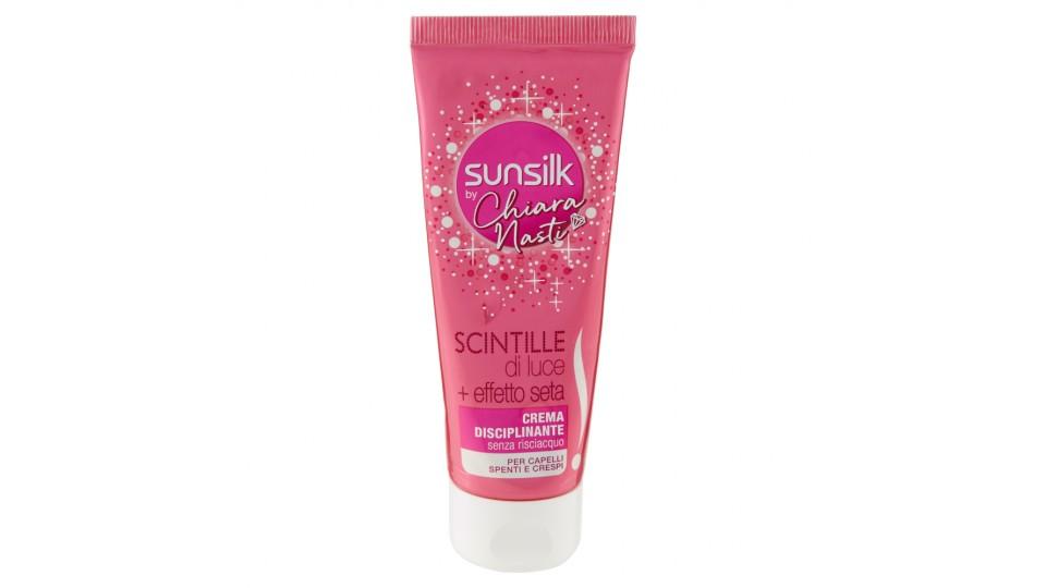 sunsilk Scintille di luce + effetto seta Crema Disciplinante per Capelli Spenti e Crespi