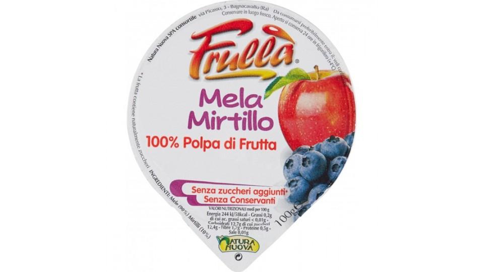 Natura frulla polpa mela e mirtillo