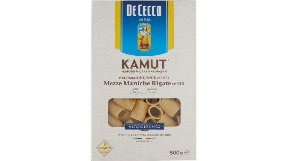 De cecco kamut mezze maniche rigate n.136