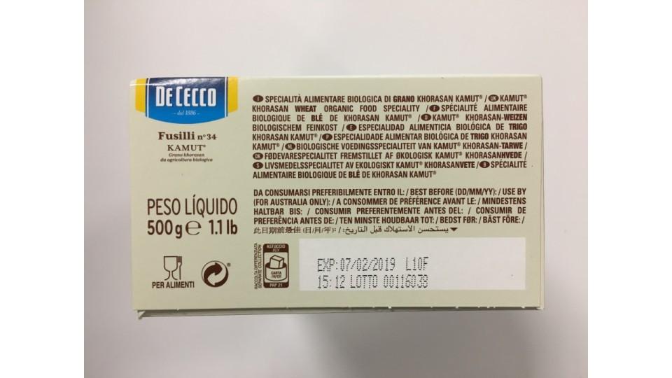 De cecco kamut fusilli n.34