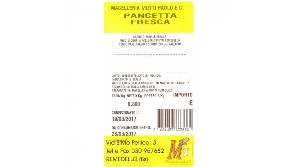 Pancetta fresca Macelleria Mutti