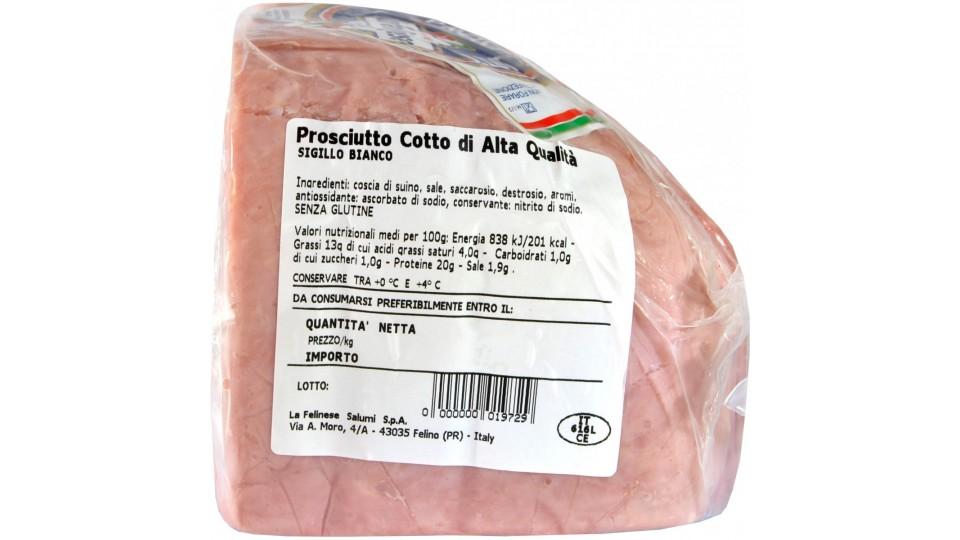 Prosciutto cotto alta qualità La Felinese trancio bianco