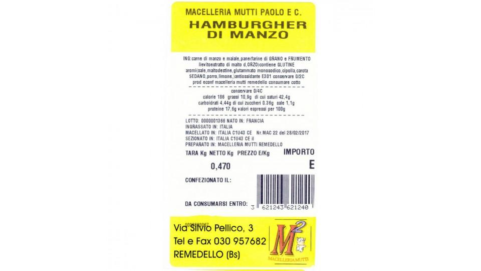 Hamburger manzo Macelleria Mutti