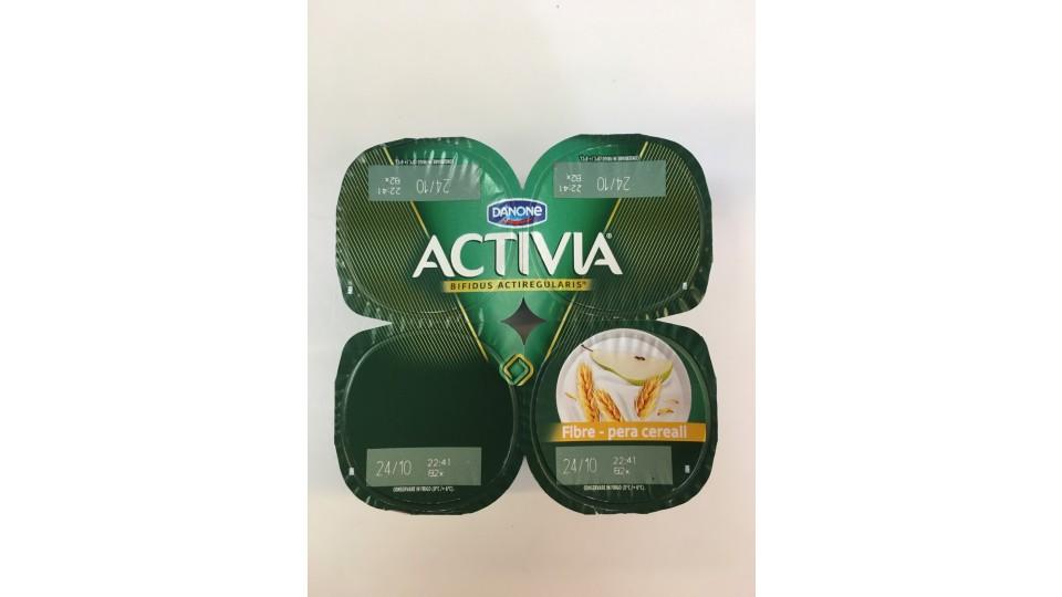 Danone activia fibre pera e cereali 4pezzi