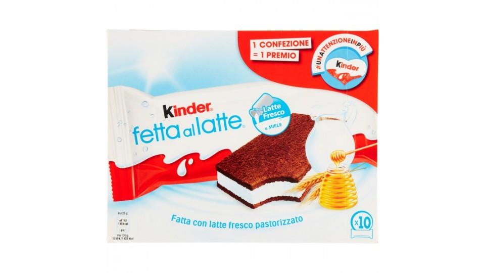 Kinder fetta al latte x10 scatola - gr.