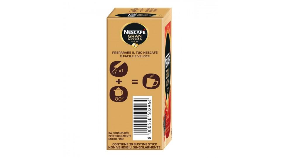 Nescafe gran aroma decaffeinato stick x20