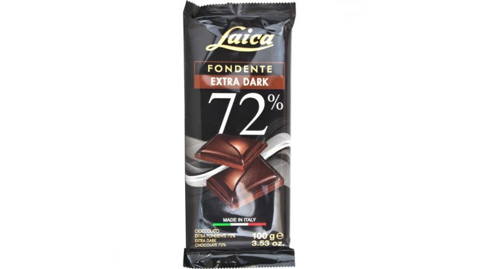 Laica tavoletta cioccolato fondente extra dark 72%
