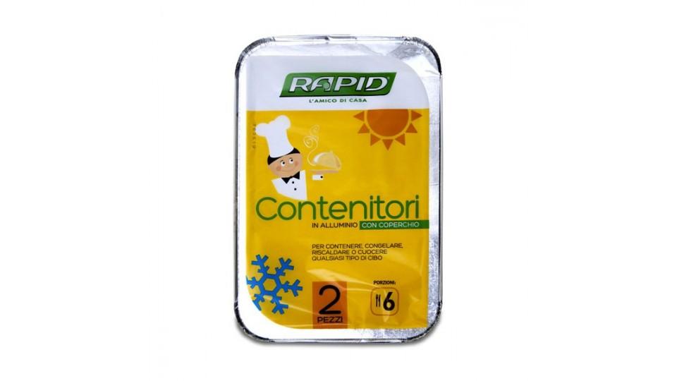 Rapid vaschette alluminio con coperchio r33 x6