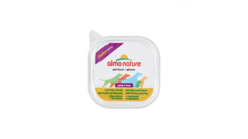 Almo daily cane pollo piselli vaschetta