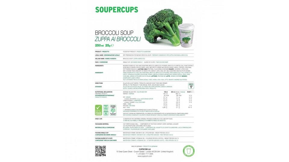 Soupercups zuppa ai broccoli