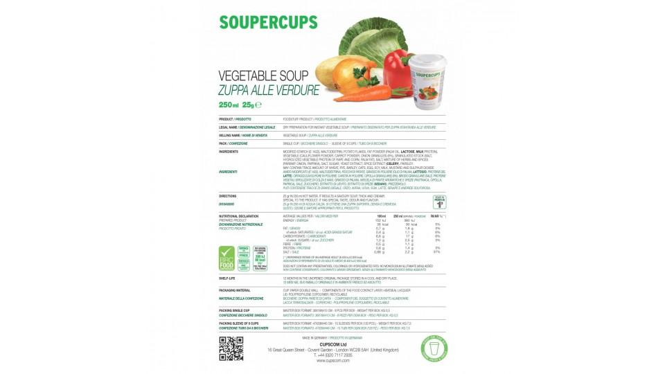 Soupercups zuppa alla verdure