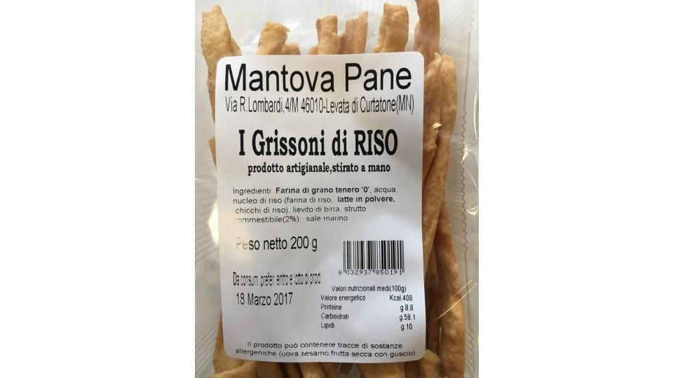 Mantova pane grissoni riso