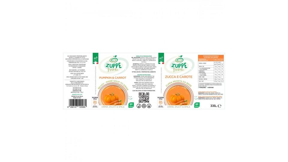 Zuppe fresche zucca carote