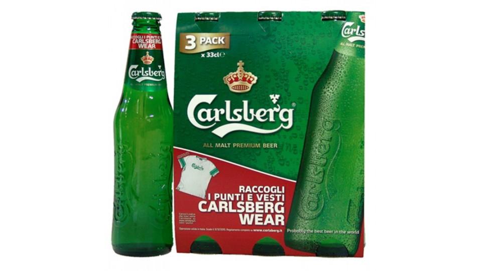Carlsberg birra cluster x3